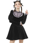 Dark In Love Lenore Gothic Lolita Doll Dress - Black & Pink