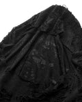 Dark In Love Womens Shredded Apocalyptic Punk Hooded Capelet Shrug