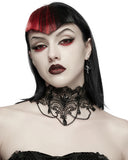 Punk Rave Womens Dark Gothic Chained Lace Hanging Bats Necklace