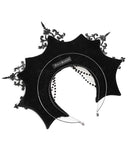 Devil Fashion Womens Dark Gothic Batwing Beaded Rose Fascinator Headpiece
