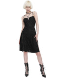 Devil Fashion Womens Dark Gothic Knit Sling Dress