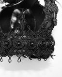 Devil Fashion Gothic Lolita Feathered Crown Hair Barrette Hat
