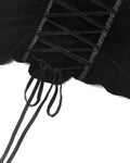 Dark In Love Womens Baroque Gothic Heart Velvet Corset Top - Red & Black