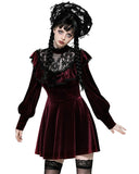 Dark In Love Romantic Gothic Velvet Lolita Doll Mini Dress