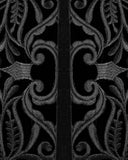 Punk Rave Womens Dark Gothic Aristocrat Embroidered Velvet Waist Cincher Corset - Black
