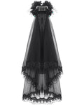 Eva Lady Dark Gothic Wedding Flowered Veil