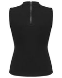 Punk Rave Womens Apocalyptic Gothic Studded Shredded Fishnet Tank Top Vest