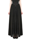 Dark In Love Long Gothic High-Waisted Lace Embellished Maxi Skirt