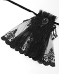 Devil Fashion Mens Gothic Aristocrat Steampunk Beaded Lace Cravat Tie Black