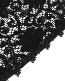 Eva Lady Womens Baroque Gothic Lace Fringed Shawl Cape