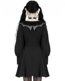 Dark In Love Gothic Lolita Doll Bat Wing Dress - Black & Grey Stripe