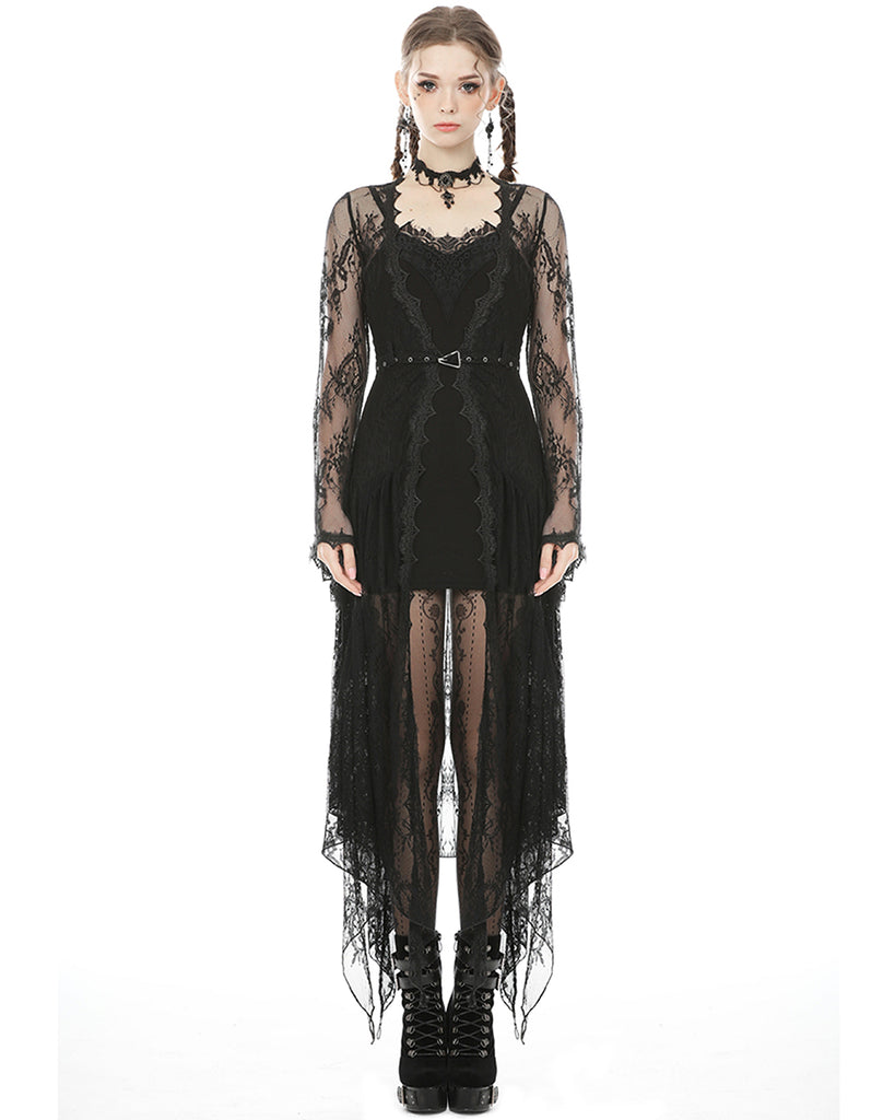 Eva Lady Scarlett's Temptation Long Gothic Prom Dress - Black & Red –  Violent Delights