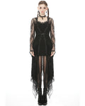 Dark In Love Ethereal Sheer Lace Gothic Gown Dress