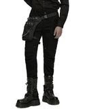 Punk Rave Unisex Cyberpunk Chained Skull Studded Hip Bag Waist Pack Belt