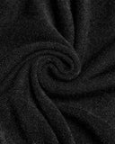 Punk Rave Daily Life Womens Plush & Faux Fur Hooded Winter Cloak - Black