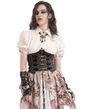 Devil Fashion Womens Steampunk Waist Cincher Corset Belt - Brown