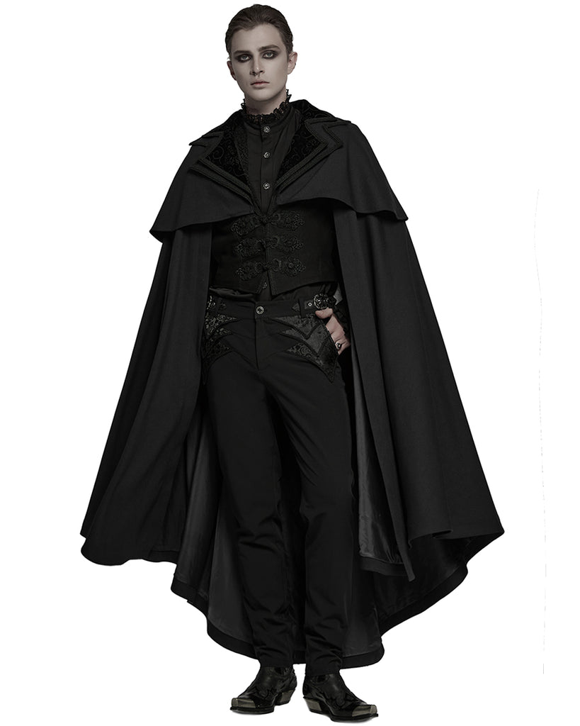 Vampire Rava Punk Rave Mens Salazar Regency Gothic Vampire Cloak - Black – Violent ...