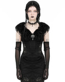 Dark In Love Dark Gothic Queen Faux Monster Fur Shawl