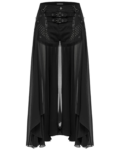 Punk Rave Womens Apocalyptic Gothic 2-Piece Shorts & Half Skirt