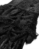 Dark In Love Victorian Gothic Dovetail Velvet & Lace Hi-Low Dress