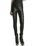 Punk Rave Womens Gothic Lace Applique Cutout Leggings