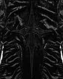 Punk Rave Daily Life Womens Dark Gothic Lace Crucifix Hooded Bodycon Dress