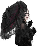 Eva Lady Gorgeous Gothic Lolita Rose, Lace & Mesh Parasol Umbrella