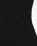 Punk Rave Womens Apocalyptic Gothic Studded Mesh Inset T-Shirt Top