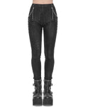 Devil Fashion Dark Punk Serpentine Chained Leggings