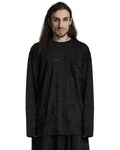 Punk Rave Mens Decadent Apocalyptic Punk Deconstructed Long Sleeve Top