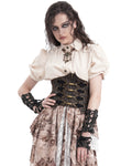 Devil Fashion Womens Steampunk Waist Cincher Corset Belt - Brown