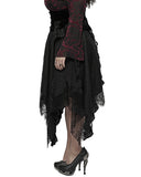 Punk Rave Plus Size Womens Gothic Spliced Lace Witch Skirt