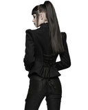 Punk Rave Womens Gothic Embroidered Victorian Woolen Riding Jacket