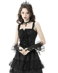 Dark In Love Guiture Lace Applique Mesh Gloves