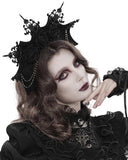 Devil Fashion Womens Dark Gothic Batwing Beaded Rose Fascinator Headpiece