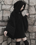 Punk Rave Daily Life Gothic Lolita Plush Hooded Cloak