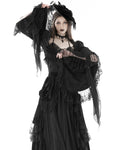 Dark In Love Womens Gothic Regency Jacquard Cropped Bolero Shrug