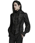 Punk Rave Mens Dark Gothic Aristocrat Jacquard Waistcoat Vest - Victorian Damask