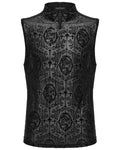 Punk Rave Mens Gothic Skull Cameo Mesh Tank Top Vest