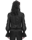 Devil Fashion Mens Gothic Vampire Chained Crucifix Jacquard Waistcoat Vest