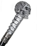 Penny Dreadful Gothic Steampunk Engraved Filigree Skull Swaggering Cane