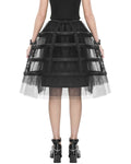 Devil Fashion Gothic Lolita Caged Mesh 2 Piece Crinoline Skirt