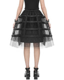 Devil Fashion Gothic Lolita Caged Mesh 2 Piece Crinoline Skirt