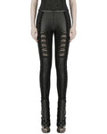 Punk Rave Womens Gothic Lace Applique Cutout Leggings