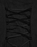 Punk Rave Womens Long Elegant Gothic Lace Inset Applique Maxi Dress