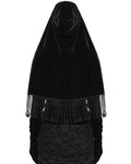 Eva Lady Womens Dark Gothic Velvet Hooded Cape With Gloved Sleeves