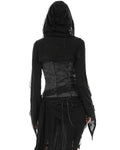 Dark In Love Womens Apocalyptic Punk Shredded Hooded Bolero Shrug