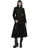 Punk Rave Womens Long Gothic Aristocrat Woolen Winter Military Coat