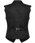 Punk Rave Mens Gothic Aristocrat Embossed Jacquard Waistcoat Vest