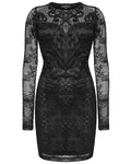 Punk Rave Daily Life Elegant Gothic Lace Applique Mini Dress